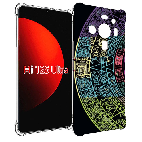 Чехол MyPads орнамент полукруга для Xiaomi 12S Ultra задняя-панель-накладка-бампер