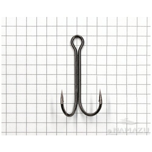 фото Крючок namazu «double hook long», размер 2 (int), цвет bn, двойник (50 шт.)/300/