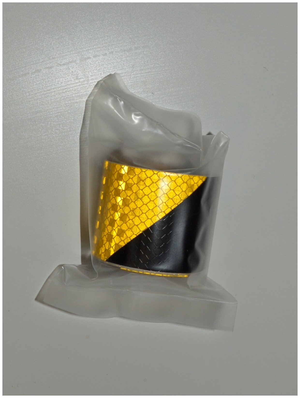 Светоотражатель, самоклеящаяся светоотражающая лента Черно-желтая 100 см - фотография № 5