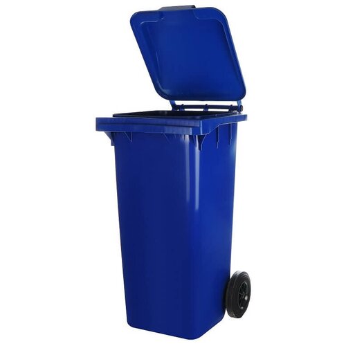 Пластиковый мусорный бак (120 л) (Синий)