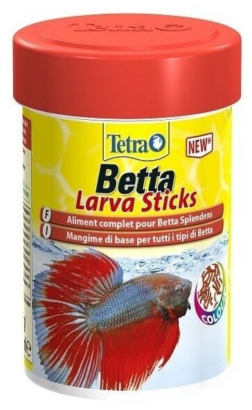 Tetra Betta LarvaSticks корм для петушков и других лабиринтовых рыб (в форме мотыля) 5 г. - фотография № 3