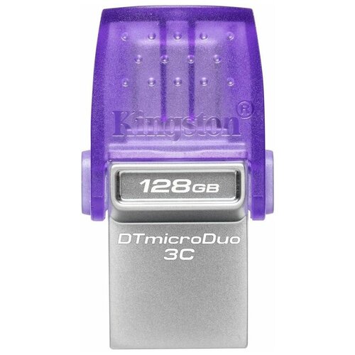 флешка 128гб kingston datatraveler elite g2 Флешка USB Kingston DataTraveler microDuo 3C 128ГБ, USB3.0, фиолетовый [dtduo3cg3/128gb]