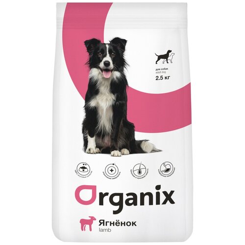 Сухой корм для собак ORGANIX при чувствительном пищеварении, ягненок 1 уп. х 1 шт. х 2.5 кг сухой корм для собак organix при чувствительном пищеварении курица 1 уп х 2 шт х 2 5 кг