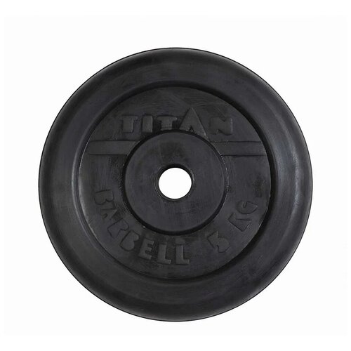 фото Диск обрезиненный barbell mb (металлическая втулка) 5 кг / диаметр 31 мм titan