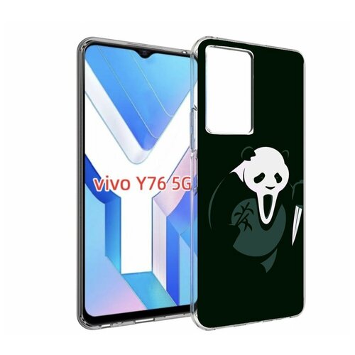 Чехол MyPads Панда-крик для Vivo Y76 5G задняя-панель-накладка-бампер