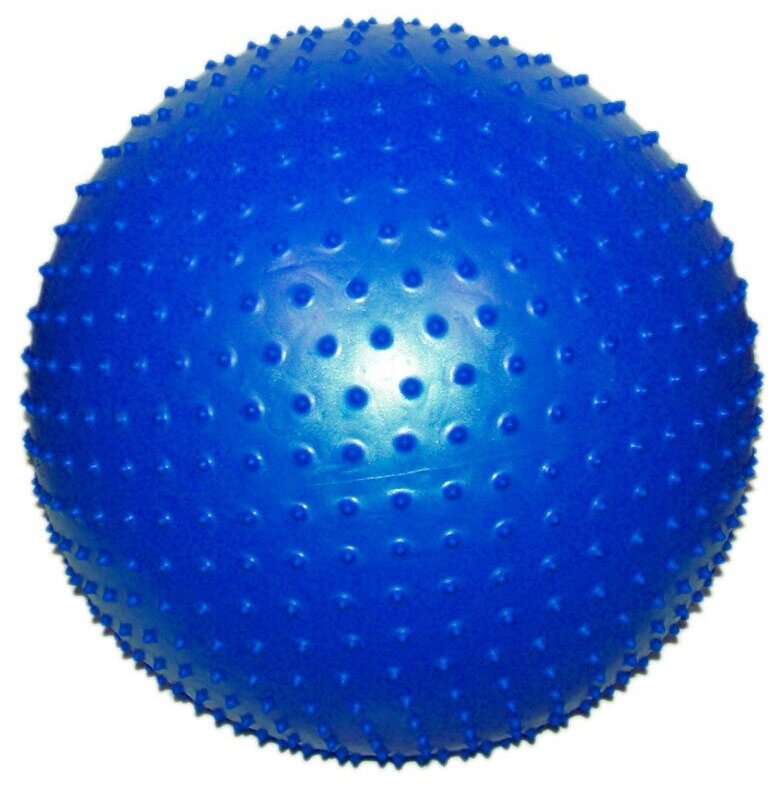 Мяч гимнастический массажный 60 см GO DO синий, без насоса (фитбол), антивзрыв