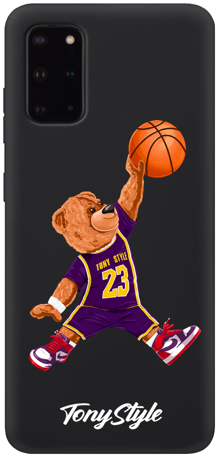 Черный силиконовый чехол для Samsung Galaxy S20 Plus Tony Style баскетболист с мячом для Самсунг Галакси С20 Плюс
