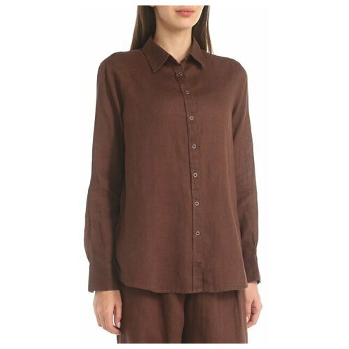 Рубашка Maison David, размер XS, коричневый рубашка maison david размер xs темно коричневый