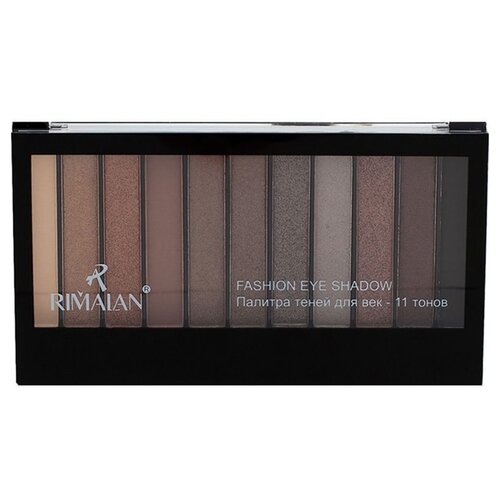 Rimalan Палитра теней для век (11 тонов) Fashion Eye Shadow, тон 03 brown-violet, 22 г