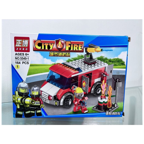 Конструктор City Fire№5549-1. Пожарная команда/164 деталей конструктор трансформер для мальчиков quan guan fire rescue team 100044 пожарная команда 481 деталь