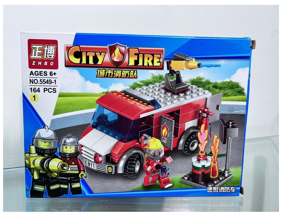 Конструктор City Fire№5549-1. Пожарная команда/164 деталей