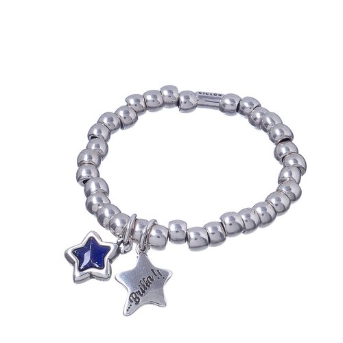Браслет Ciclon, Lluvia de estrellas, стрейч, со звездами, муранское стекло, CN-222102 синий