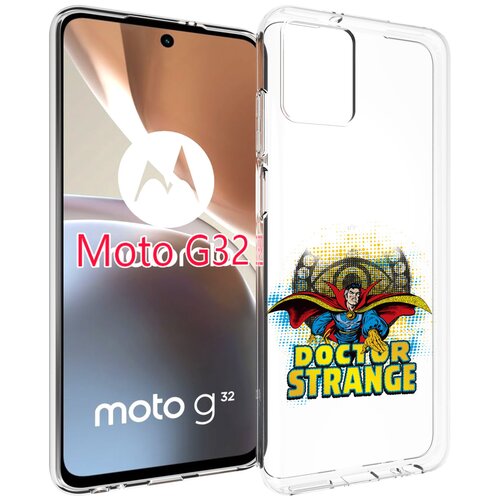 Чехол MyPads доктор стренж рисунок для Motorola Moto G32 задняя-панель-накладка-бампер