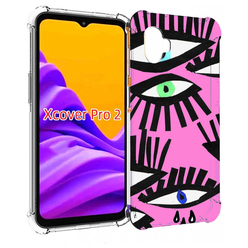 чехол mypads абстракция здоровый мозг для samsung galaxy xcover pro 2 задняя панель накладка бампер Чехол MyPads глазки абстракция для Samsung Galaxy Xcover Pro 2 задняя-панель-накладка-бампер