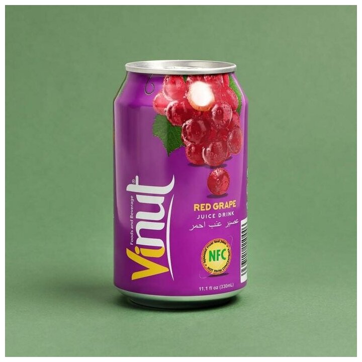 Напиток сокосодержащий Vinut со вкусом красного винограда 330 мл - фотография № 5