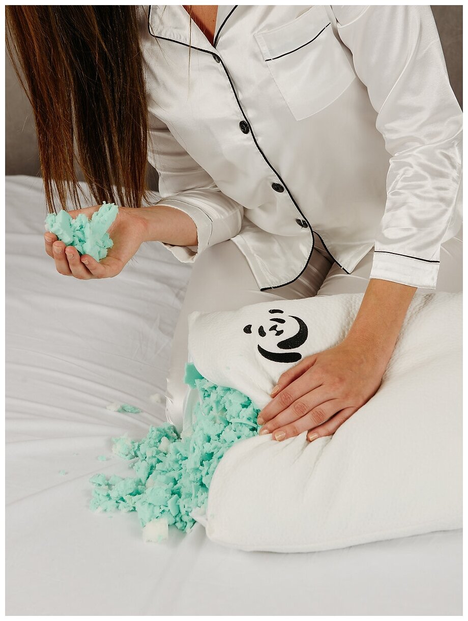 Подушка ортопедическая с эффектом памяти PandaHug Сomfort-pillow 40*60 + подарок! Аромароллер "Organic sleep" - фотография № 5
