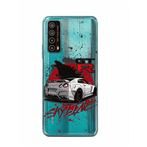 Силиконовый чехол Mcover для Huawei P Smart 2021 с рисунком Nissan GTR Skyline силиконовый чехол mcover для huawei p smart 2021 с рисунком nissan gtr skyline