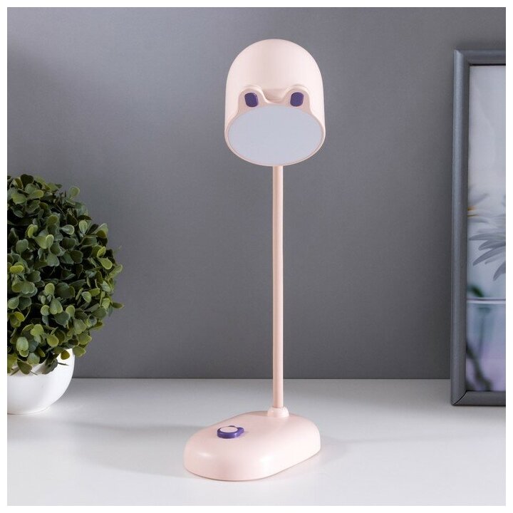 Лампа настольная "Мими" LED 3Вт диммер USB розовый 8х12,5х32 см - фотография № 1