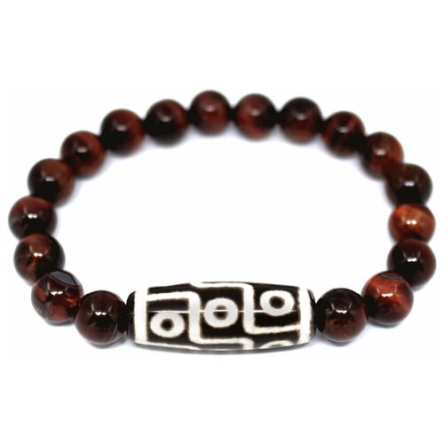 фото Handinsilver ( посеребриручку ) браслет из глянцевого камня бычий глаз 8мм и девятиглазой бусиной дзи