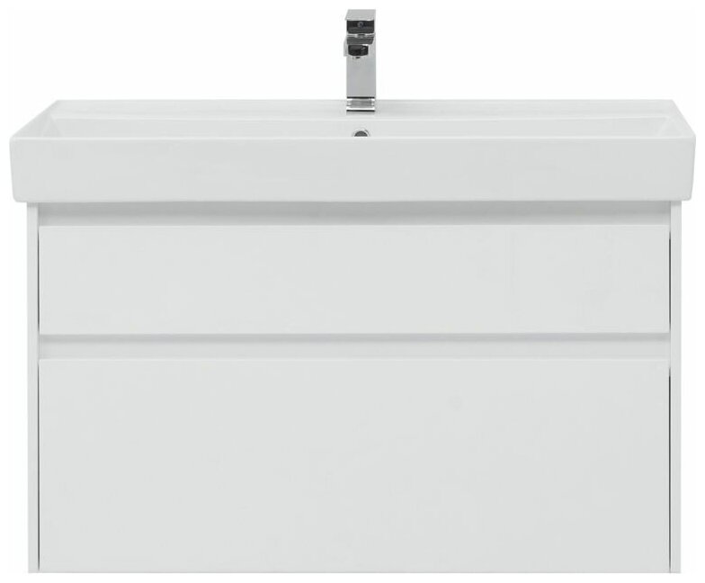 Тумба под раковину Aquanet Nova Lite 100 см 249940 с 2 ящиками, белый - фото №3