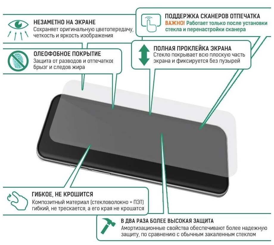 Стекло защитное гибридное матовое Krutoff для HTC Desire 626G (Dual sim)