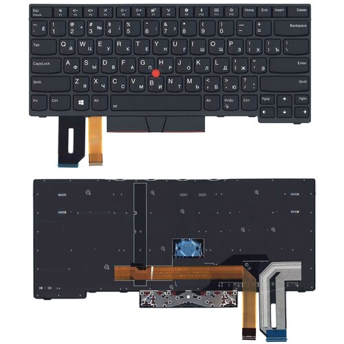 Клавиатура для ноутбука Lenovo ThinkPad E480 E485 черная с подсветкой аккумулятор для ноутбука lenovo thinkpad l380 l390 l17l3p53