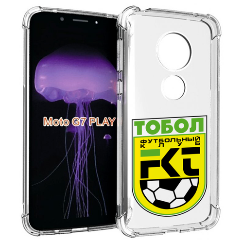Чехол MyPads фк тобол мужской для Motorola Moto G7 Play задняя-панель-накладка-бампер