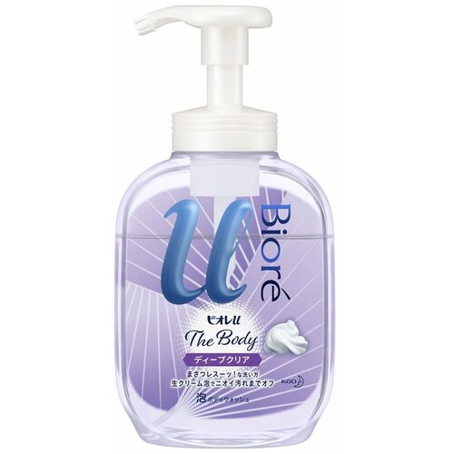 Мыло-пенка для душа Kao Biore U Foaming Body Wash Deep Clear Глубокое очищение с освежающим ароматом трав 540 мл