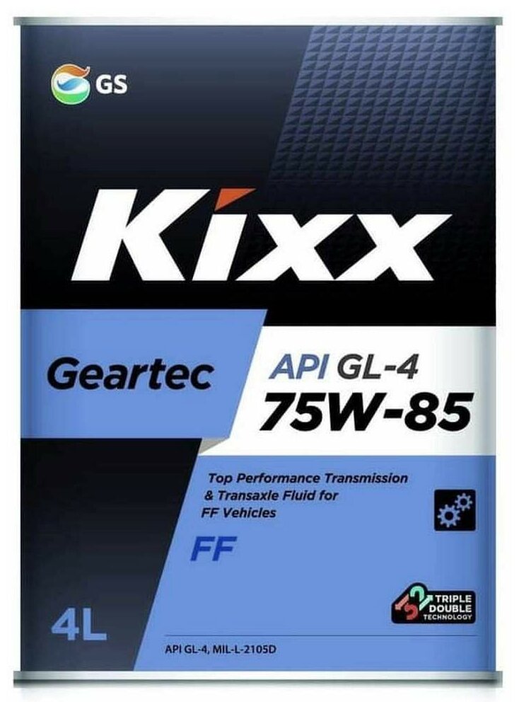 Масло трансмиссионное KIXX Geartec FF 75W-85 API GL-4 4л.