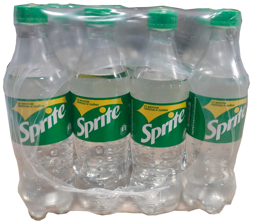 Газированный напиток Sprite лимон и лайм 0.5 л упаковка 12 штук ПЭТ