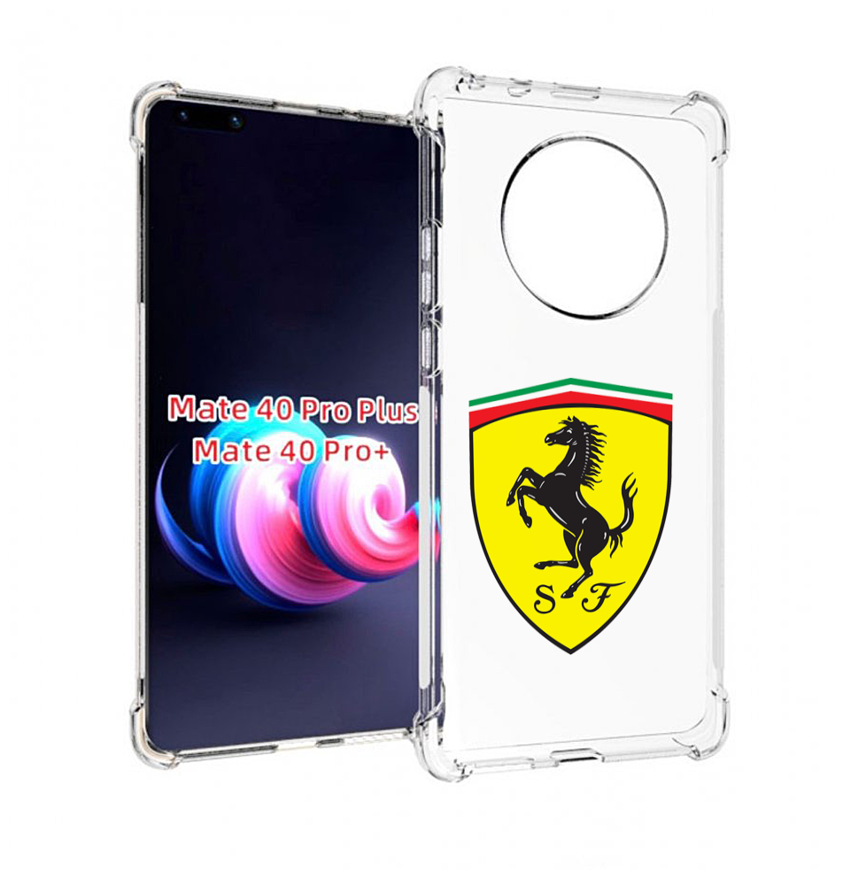 Чехол MyPads Ferrari-3 мужской для Huawei Mate 40 Pro+ Plus задняя-панель-накладка-бампер