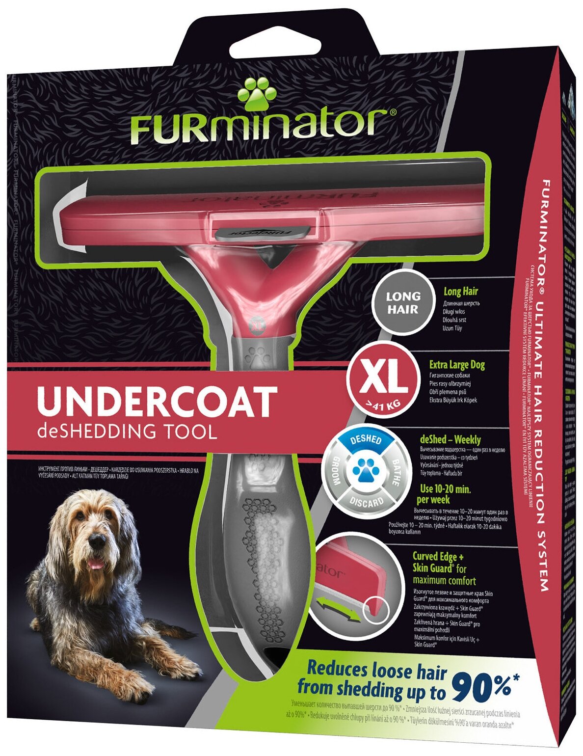 Furminator (фурминатор) XL для собак гигантских пород с длинной шерстью - фотография № 5