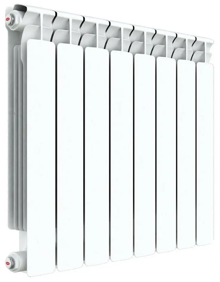 Радиатор биметаллический Rifar Base 500 Ventil 8 секций, нижнее подключение справа, белый