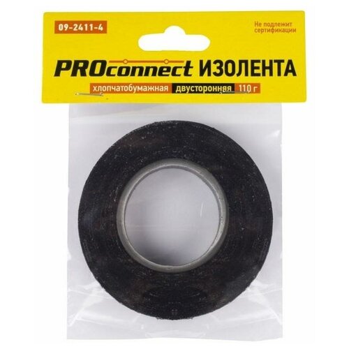 Изолента х/б 18мм двусторонняя (рул.16.4м) Proconnect 09-2411-4 (4шт.)