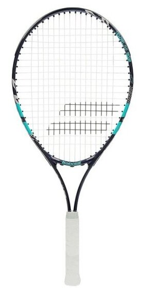 Ракетка для большого тенниса Babolat B`FLY 25 Gr00, для 9-10 лет, алюминий, со струнами, фиолетовый, бирюзовый