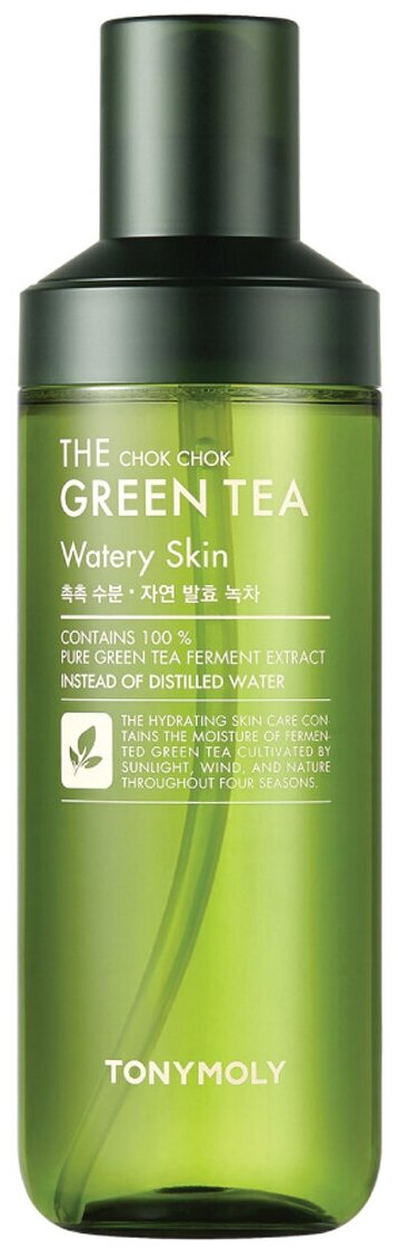 TONY MOLY The Chok Chok Green Tea Watery Skin Увлажняющий тонер с экстрактом зеленого чая, 180 мл.