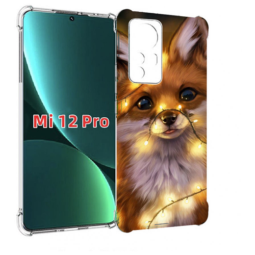 Чехол MyPads Лисенок-в-гирлянде для Xiaomi 12S Pro задняя-панель-накладка-бампер