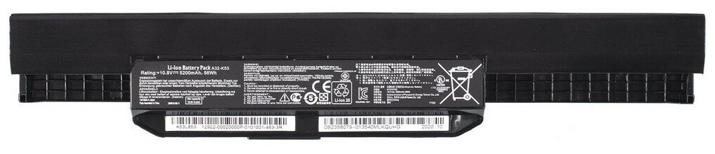 Аккумулятор A32-K53 Premium для Asus X53U, X54H, K53SD, K53E, K53SV, X54C, K53 / 10,8V 4400mAh 48Wh