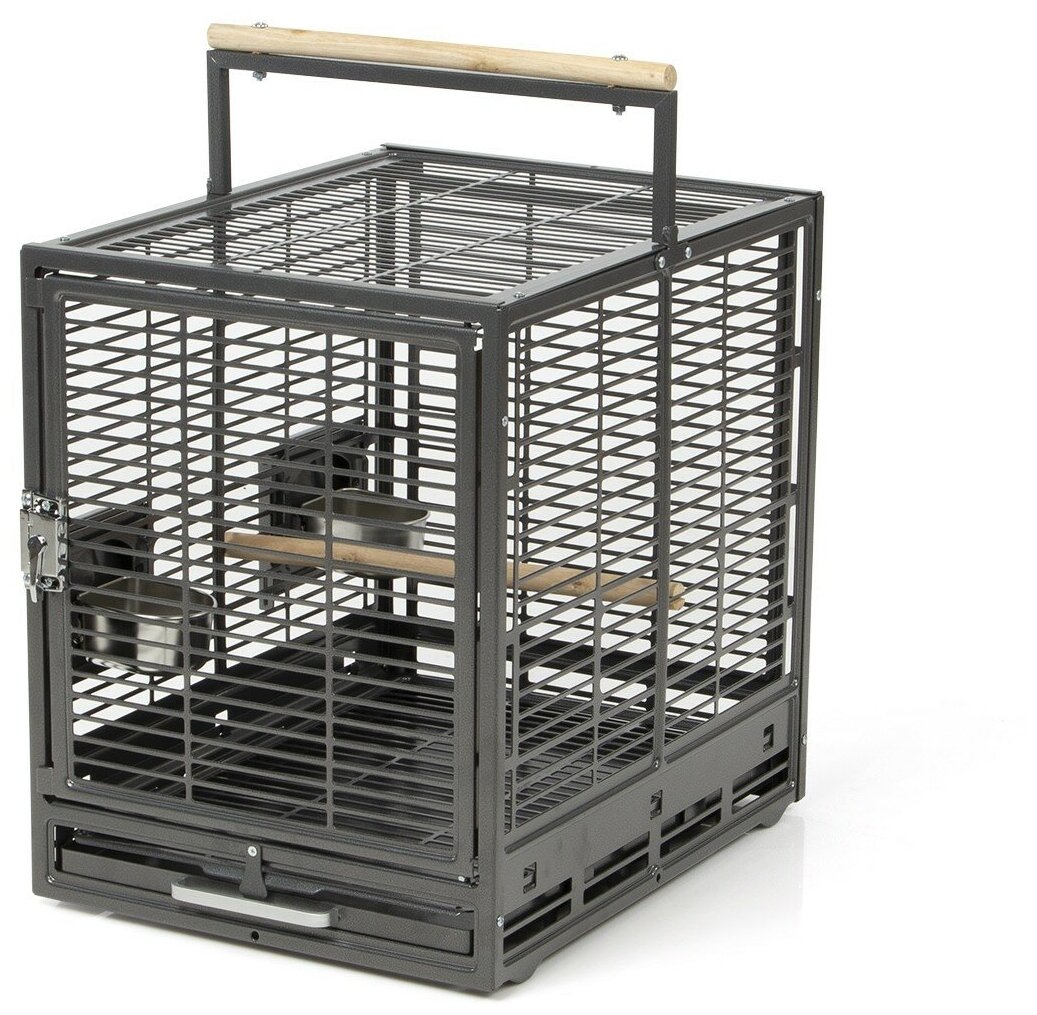 Клетка для птиц транспортировочная Montana Cages "Evo Cage Travel Platinum", 47х38х46см