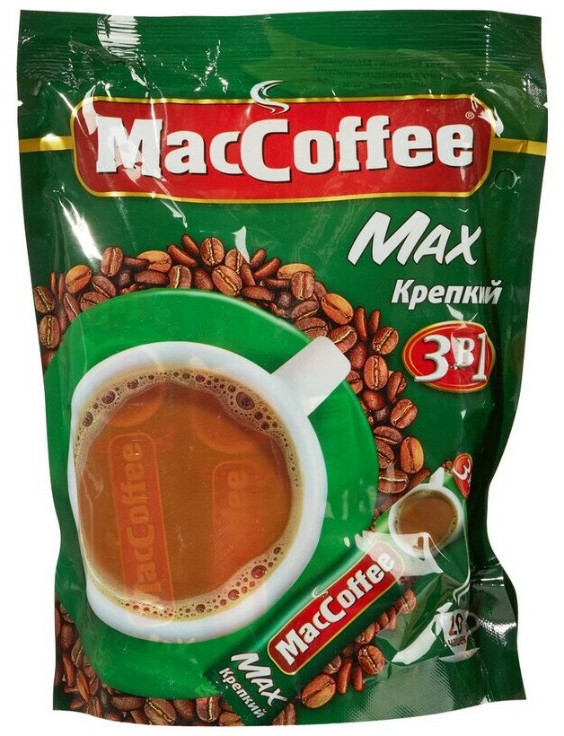 Напиток кофейный растворимый 3в1 MacCoffee Max Крепкий 20x16г бл - фотография № 5