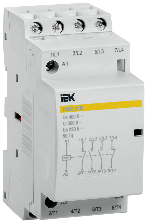 Контактор модульный КМ25-22М AC IEK, цена за 1 шт