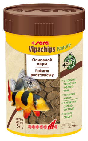 Корм для сомов и донных рыб Sera Vipachips Nature, чипсы, 100 мл, 37 гр