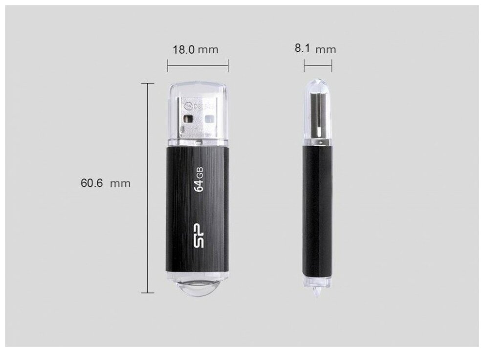 Флешка USB Silicon Power Ultima 32ГБ, USB2.0, черный [sp032gbuf2v1k] - фото №9