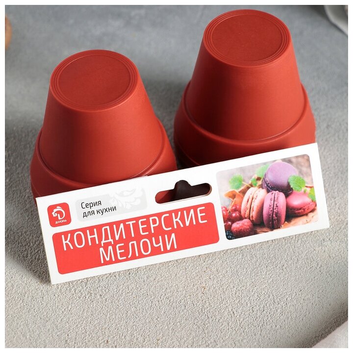 Набор форм для выпечки INFOXHOME «Цветочные горшочки», 6,5×5,5 см, 6 шт - фотография № 3