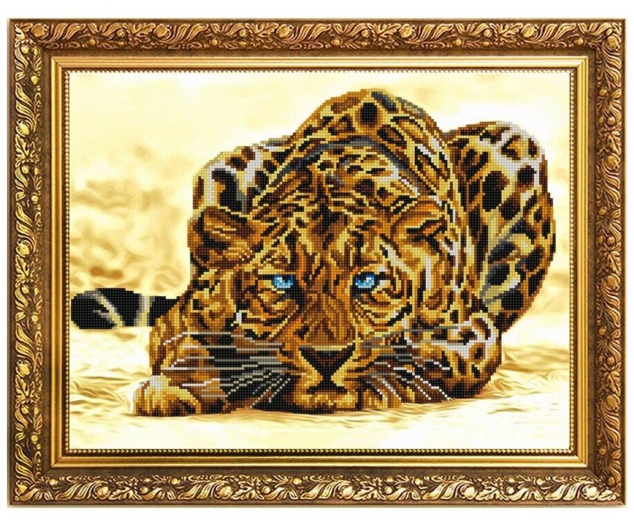 Рисунок на ткани (Бисер) конёк арт. 1202 Леопард 29х39 см