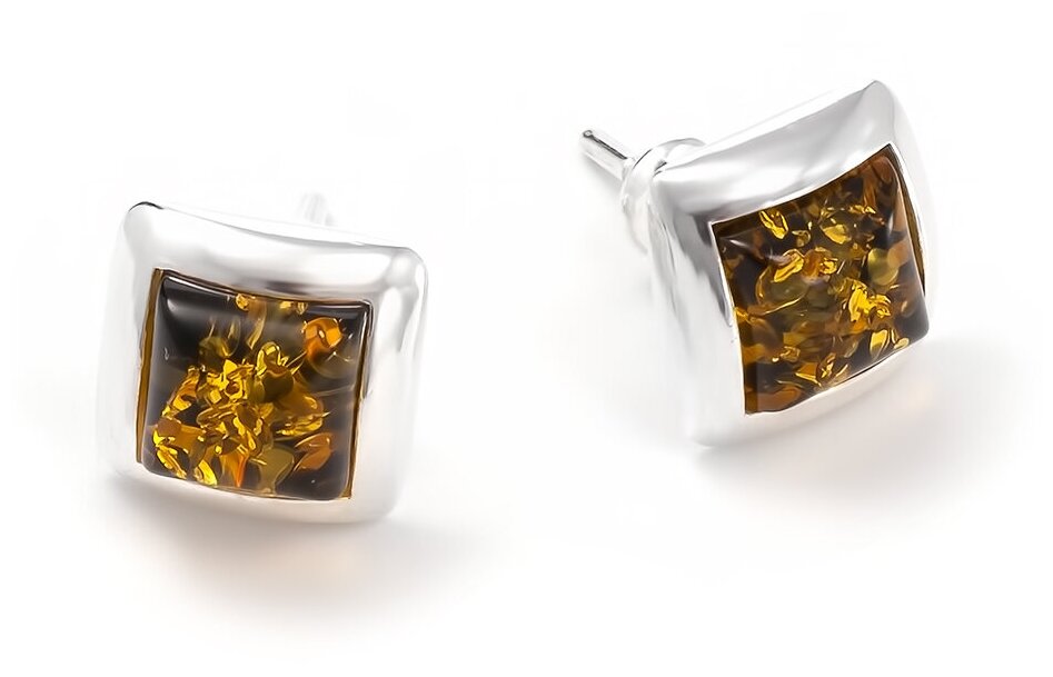 Серьги Amberprofi, серебро, 925 проба, янтарь