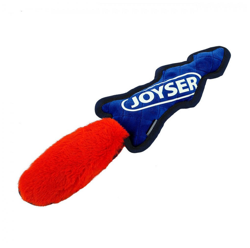 Игрушка для собак JOYSER Slimmy Plush Шкура лисы из плюша с пищалкой S/M синяя с оранжевым, 38 см - фотография № 2
