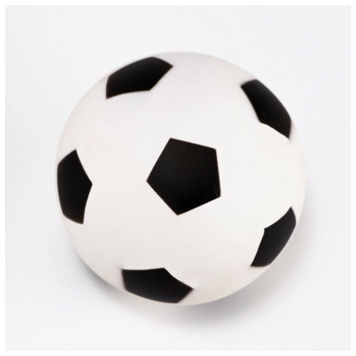 Игрушка-шар под лакомства ТероПром 7159765 "Футбол", 8 см, белая - фотография № 3