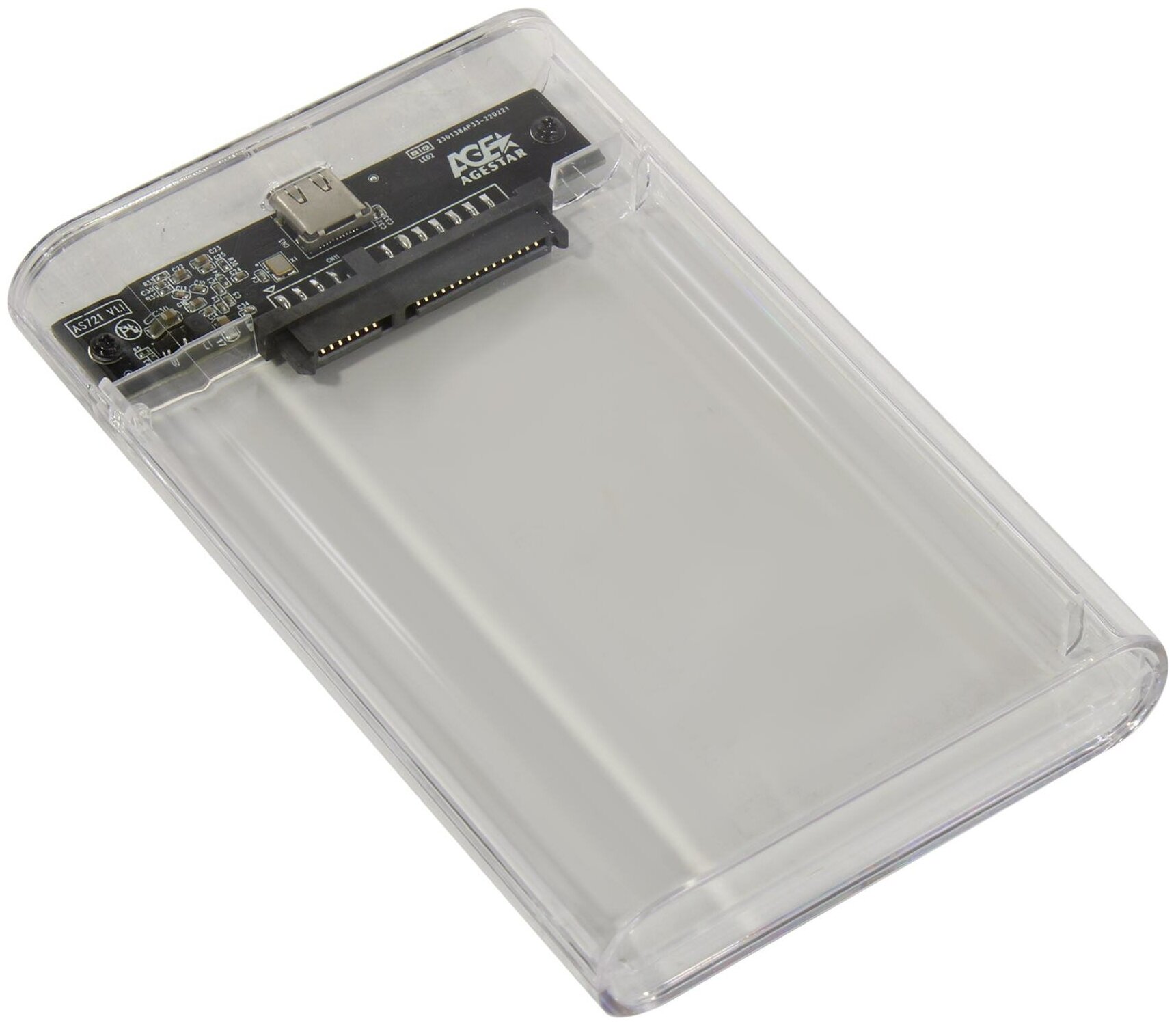 Внешний корпус для HDD 2.5" AgeStar пластик прозрачный (3UB2P6C)