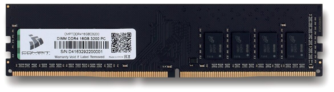 Модуль памяти COMPIT DDR4 16Гб DIMM 3200 12V CMPTDDR416GBD3200